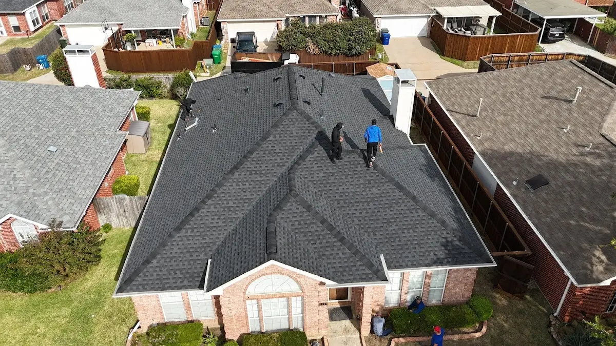 Slate & Tile Roof Repair work in progress on a Chalmette property
